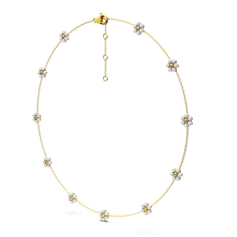 Lily Sterling Silver Synthetic Pearl Necklace