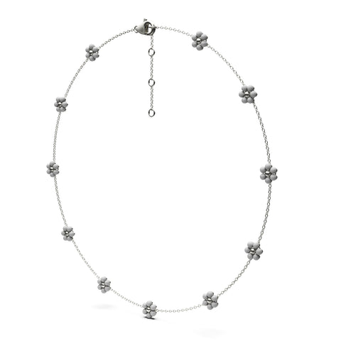 Lily Sterling Silver Synthetic Pearl Necklace
