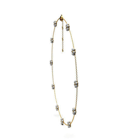 Lily Sterling Silver Synthetic Pearl Necklace
