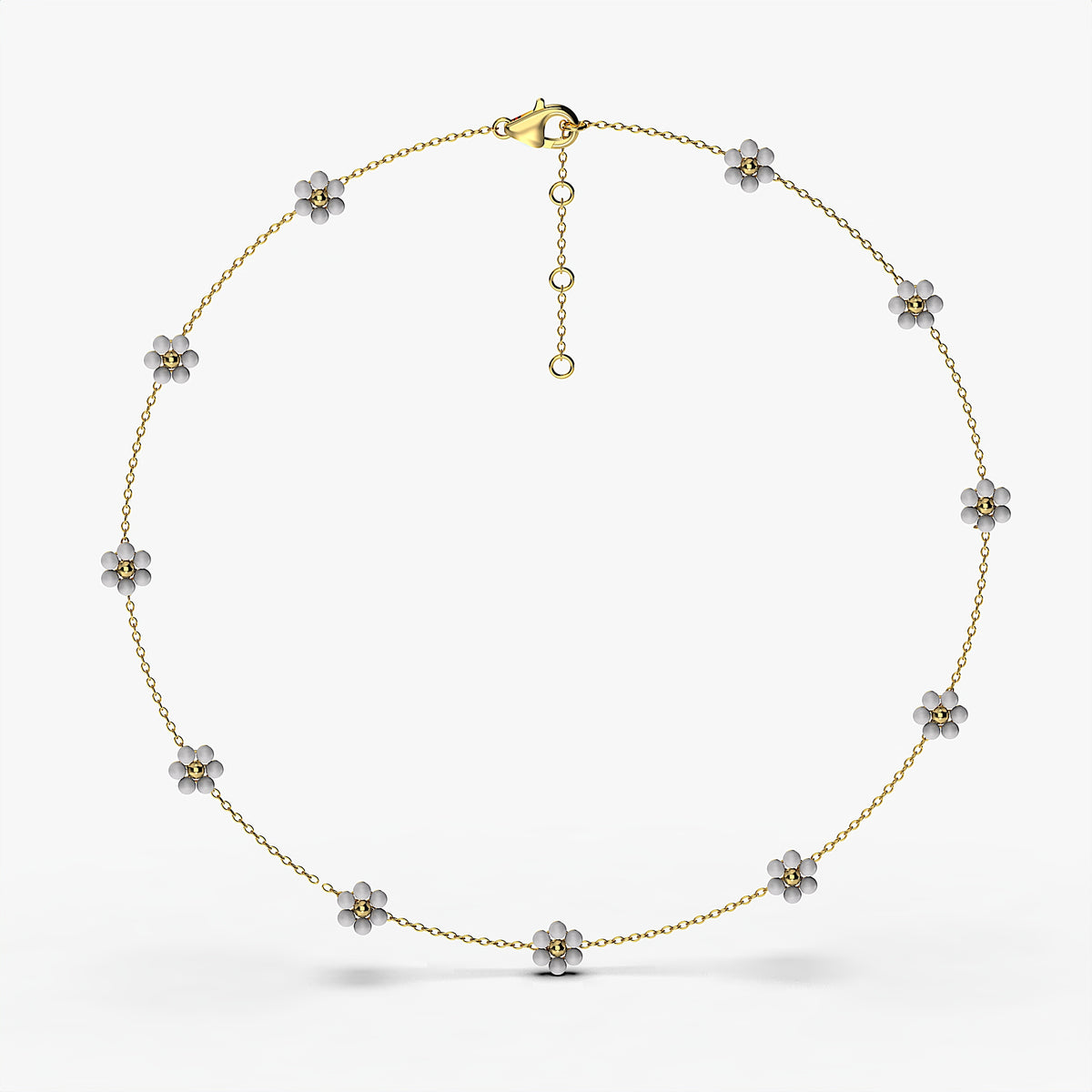 Lily Sterling Silver Synthetic Pearl Necklace