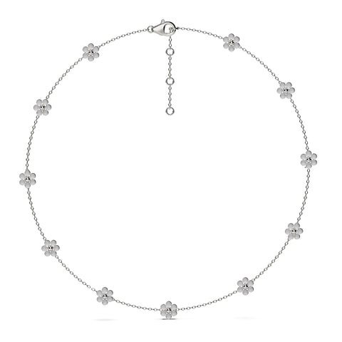 Lily Sterling Silver Synthetic Pearl Necklace