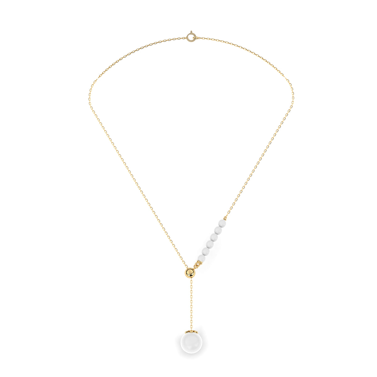 Lue Sterling Silver Synthetic Pearl Necklace