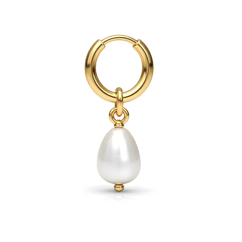 Kate Silver Round Pearl Earrings