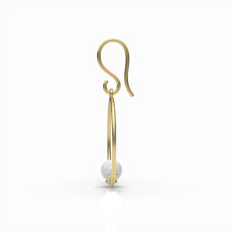 Lily Sterling Silver Round Synthetic Pearl Earrings