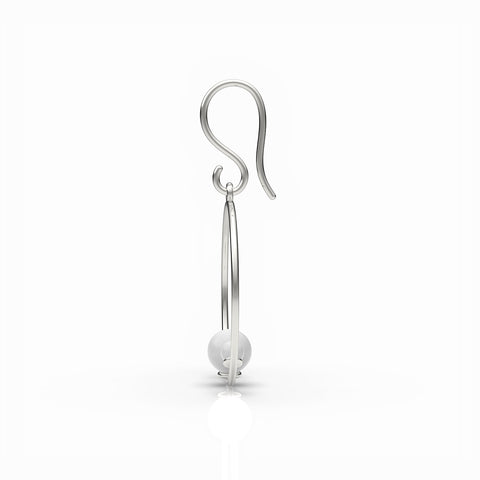 Lily Sterling Silver Round Synthetic Pearl Earrings