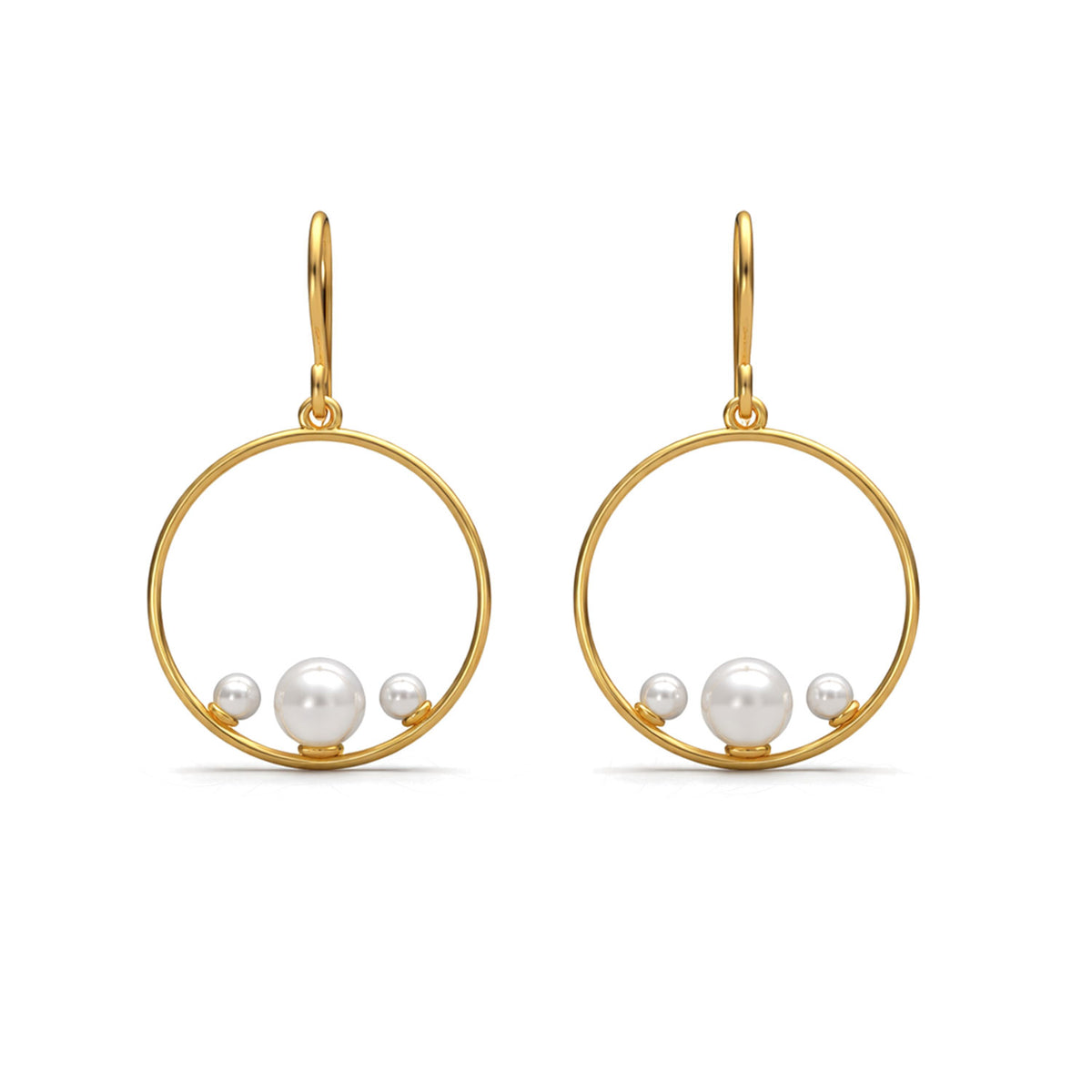 Aila Silver Synthetic Pearl Earrings