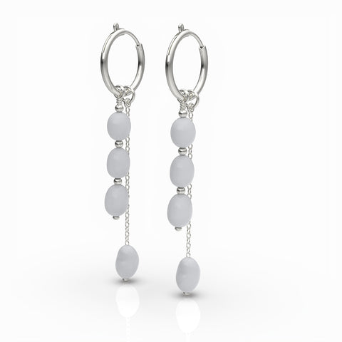 Lily Sterling Silver Synthetic Pearl Earrings