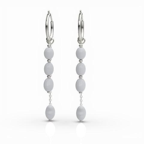 Lily Sterling Silver Synthetic Pearl Earrings