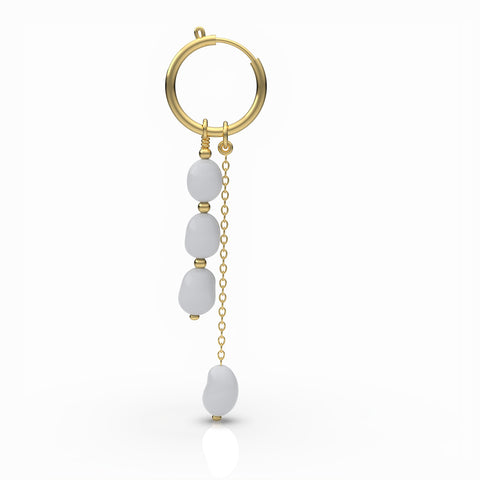 Lily Sterling Silver Synthetic Pearl Earrings