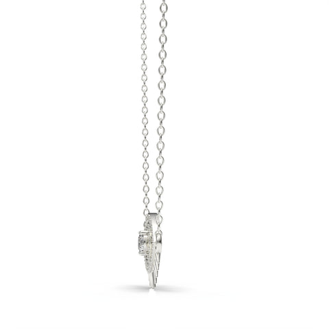 Vela Sterling Silver White Cubic Zirconia Necklace