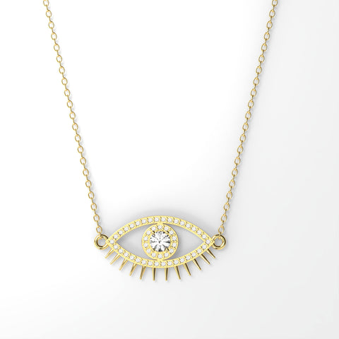 Vela Sterling Silver White Cubic Zirconia Necklace