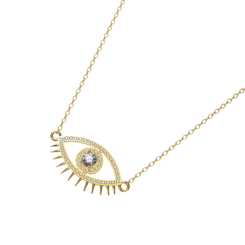 Vela Sterling Silver White Cubic Zirconia Necklace