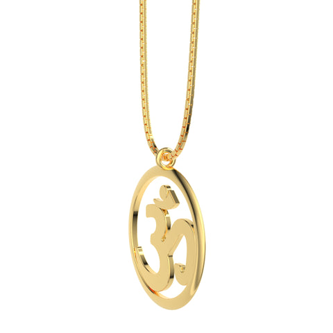Zoe Sterling Silver Elegant OM Pendant