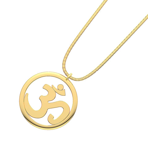 Zoe Sterling Silver Elegant OM Pendant
