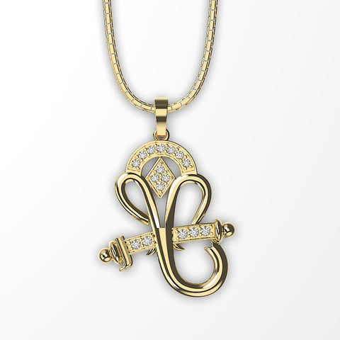 Tia Sterling Silver White Cubic Zirconia Ganesh Pendant