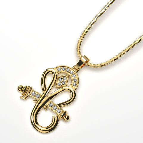 Tia Sterling Silver White Cubic Zirconia Ganesh Pendant