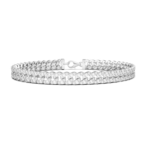 Nora Sterling Silver Gold Plated White Cubic Zirconia Bracelet