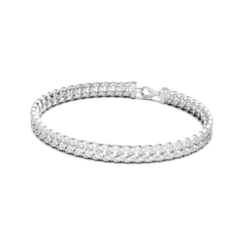 Nora Sterling Silver Gold Plated White Cubic Zirconia Bracelet