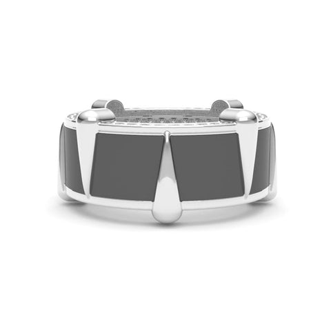 Ruby Sterling Silver Enamel Smoky Cubic Zirconia Ring