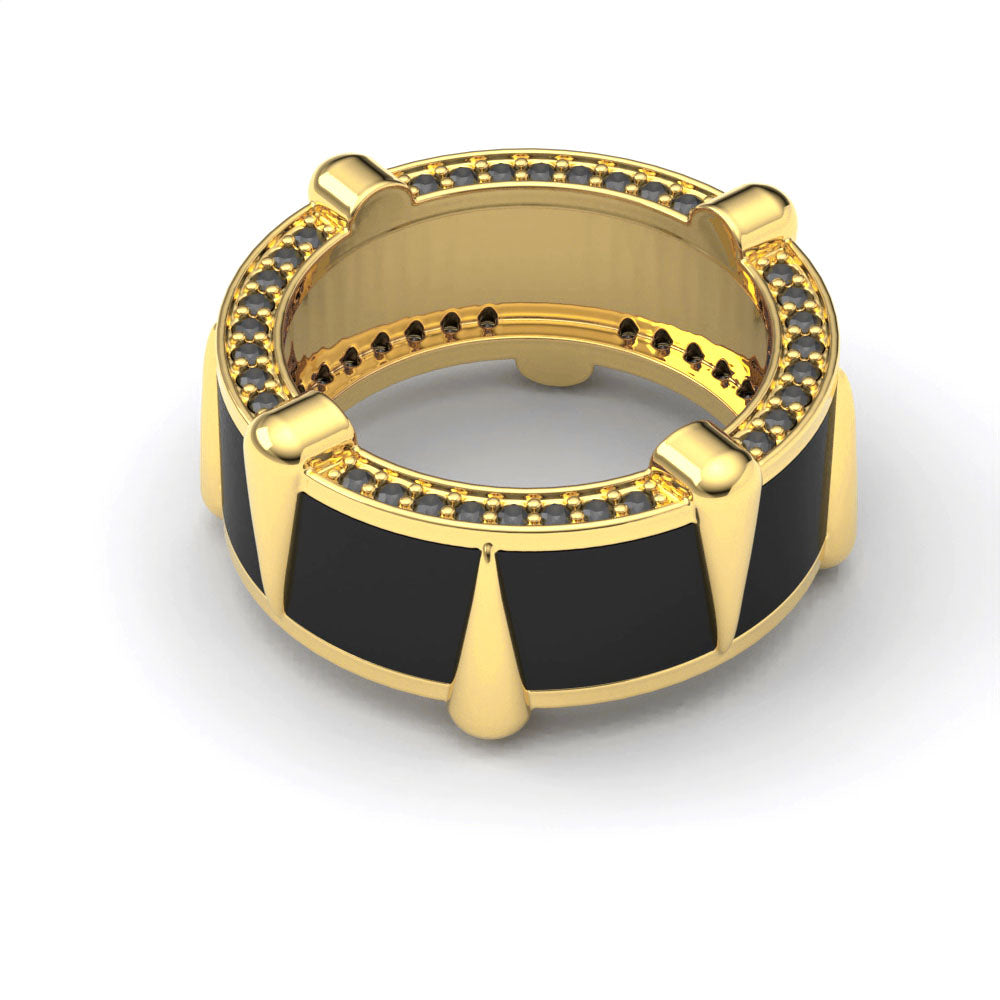 Ruby Sterling Silver Enamel Smoky Cubic Zirconia Ring