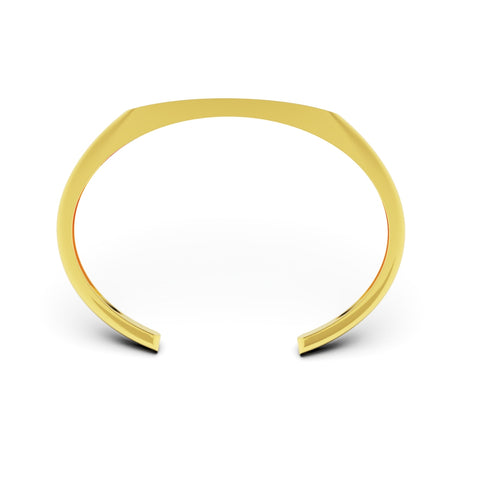 Ruby Sterling Silver Gold Plated Black Spinel Bangle