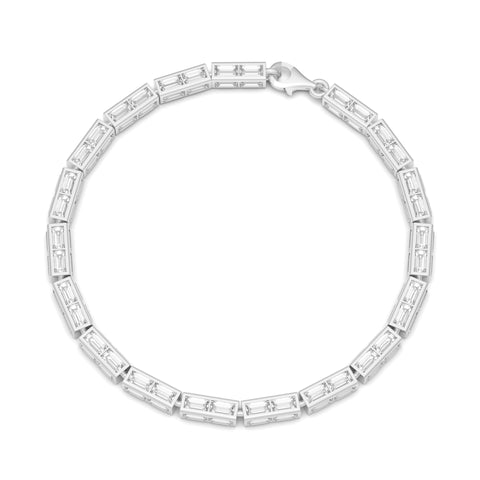 Nora Sterling Silver Gold Plated White Cubic Zirconia Bracelet