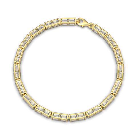 Nora Sterling Silver Gold Plated White Cubic Zirconia Bracelet