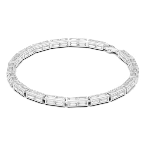 Nora Sterling Silver Gold Plated White Cubic Zirconia Bracelet