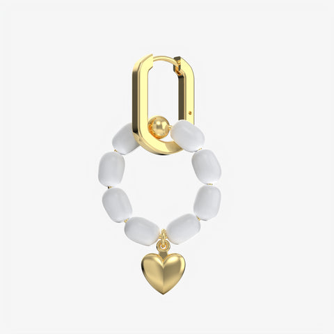 Eli Sterling Silver Synthetic Pearl Earrings