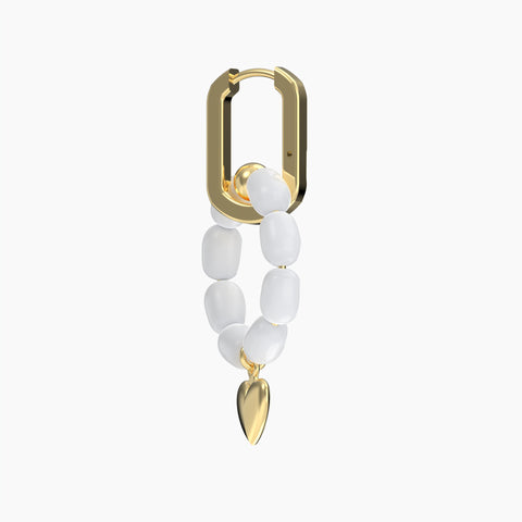 Eli Sterling Silver Synthetic Pearl Earrings