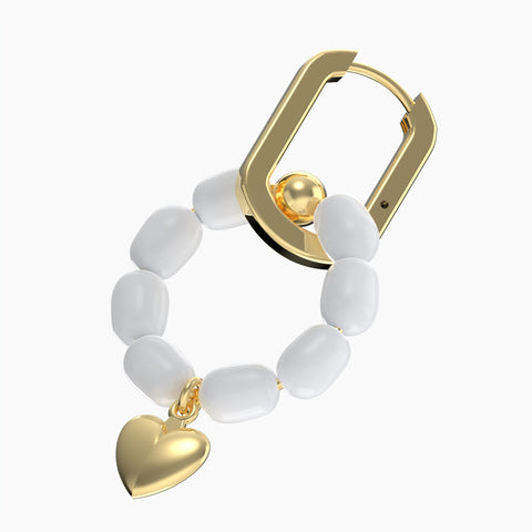 Eli Sterling Silver Synthetic Pearl Earrings