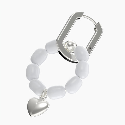 Eli Sterling Silver Synthetic Pearl Earrings