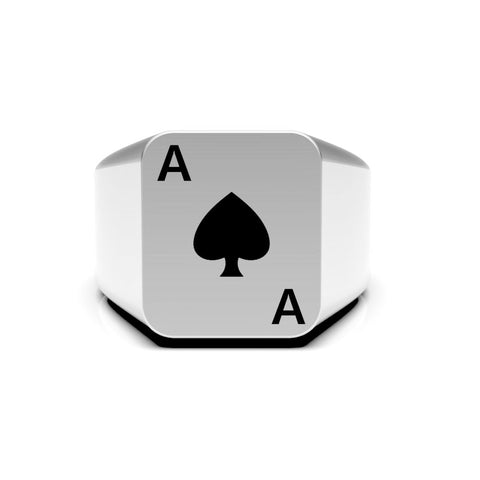 Ruby Sterling Silver Gold Plated Ace Ring