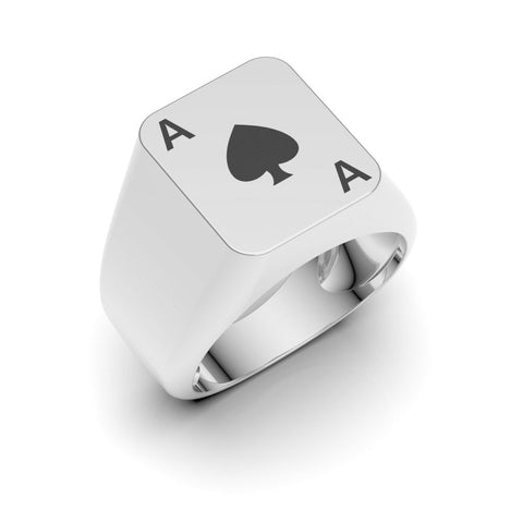 Ruby Sterling Silver Gold Plated Ace Ring