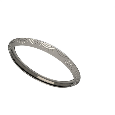 Ruby Sterling Silver Elegant Bangle