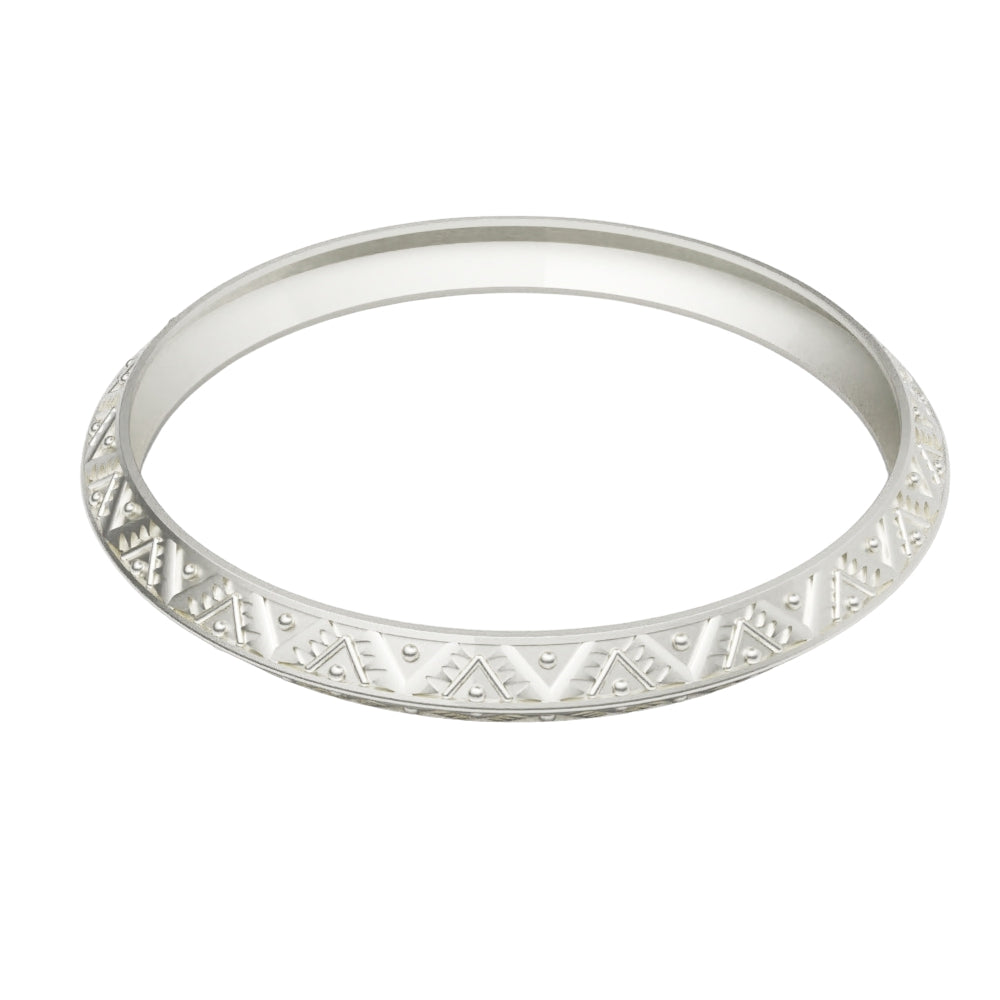 Ruby Sterling Silver Elegant Bangle