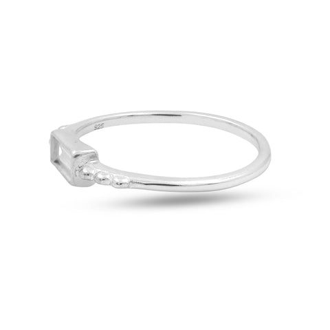 Mia Sterling Silver White Cubic Zirconia Ring