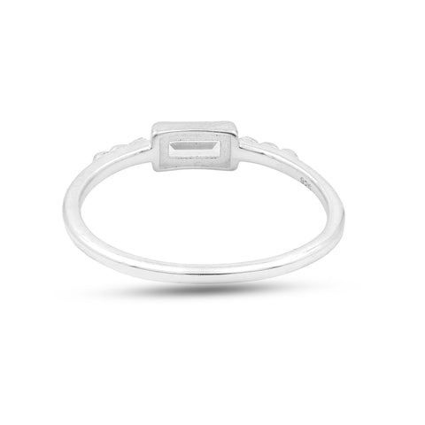 Mia Sterling Silver White Cubic Zirconia Ring
