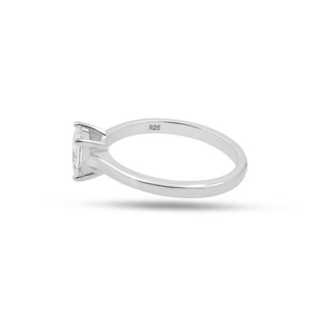 Mia Sterling Silver Lab Grown Diamond Ring