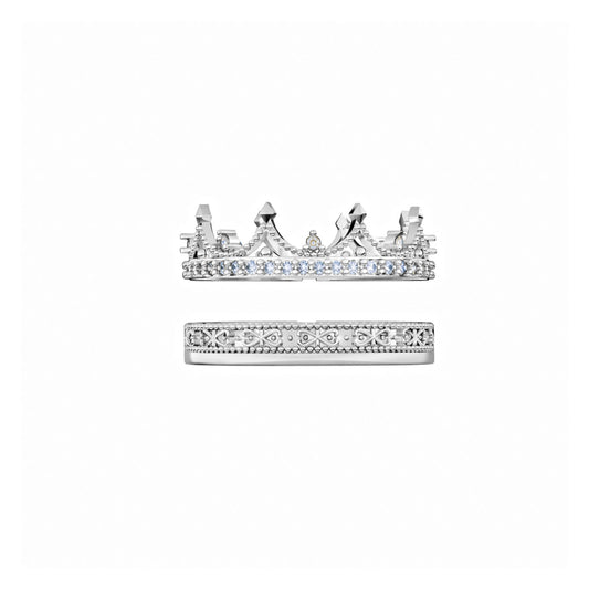 Zaya Silver Adjustable Ring Set