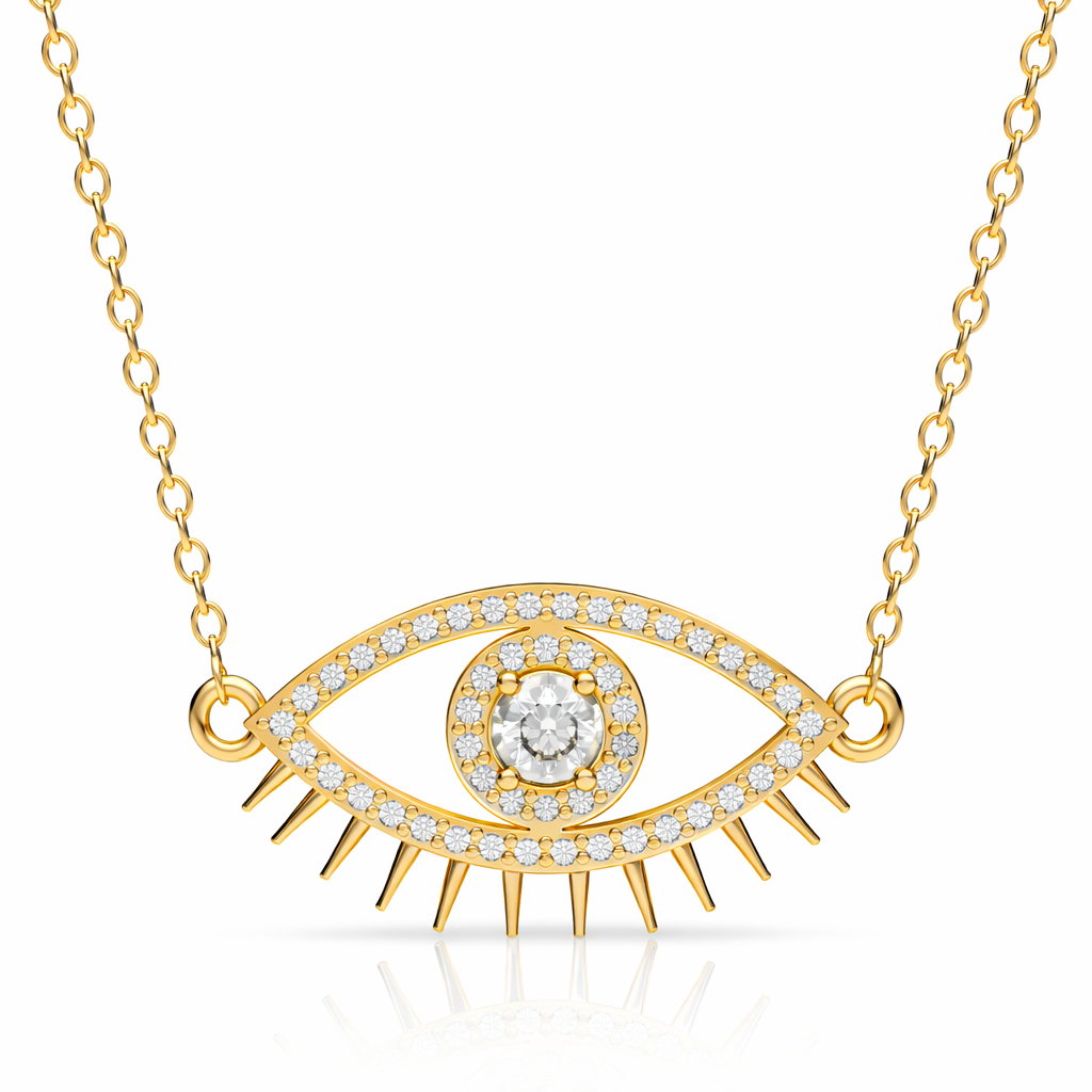 Cyro Silver Zirconia Necklace