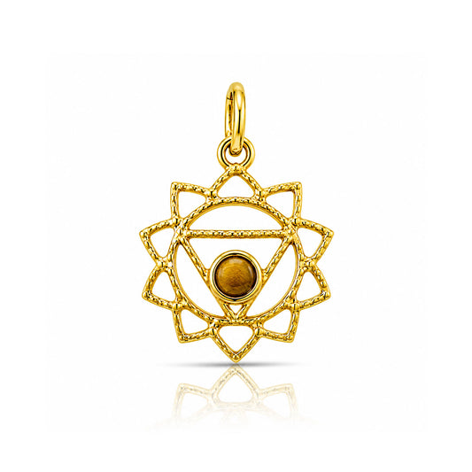 Lily Silver Plexus Chakra Pendant