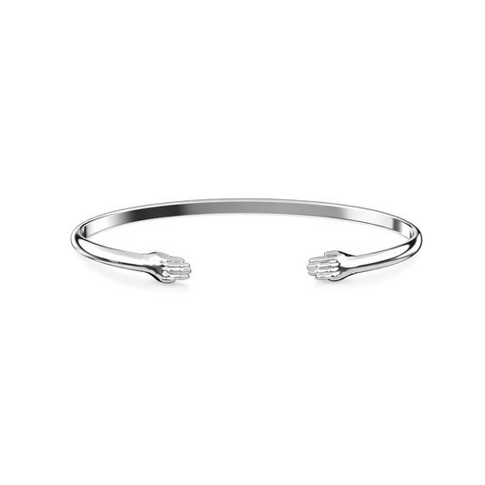 Axra Silver Cuff Bangle