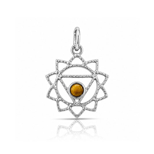 Lily Silver Plexus Chakra Pendant