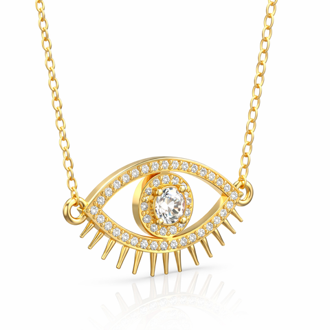 Cyro Silver Zirconia Necklace