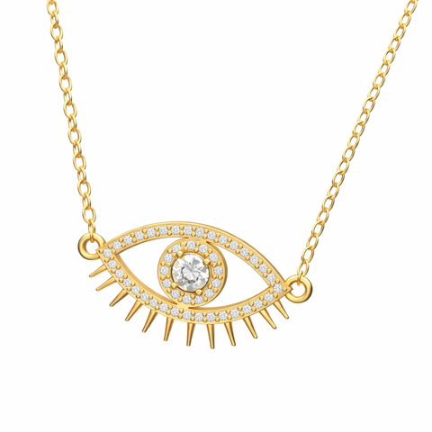 Cyro Silver Zirconia Necklace