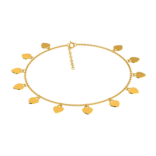 Vira Silver Heart Anklet