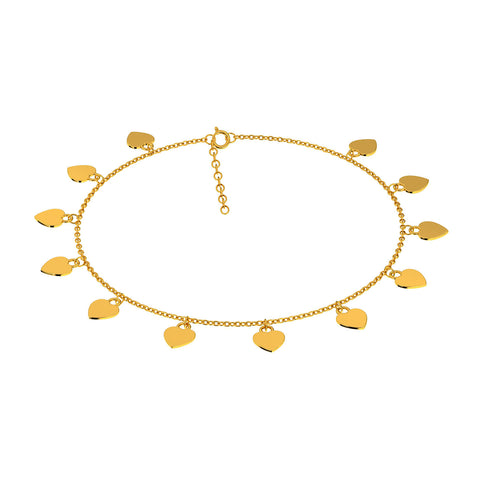 Vira Silver Heart Anklet