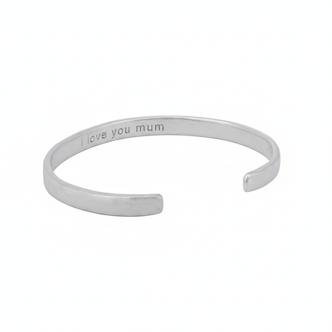 Rina Silver Hammered Bangle