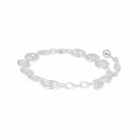 Luna Sterling Silver Oval Link Bracelets
